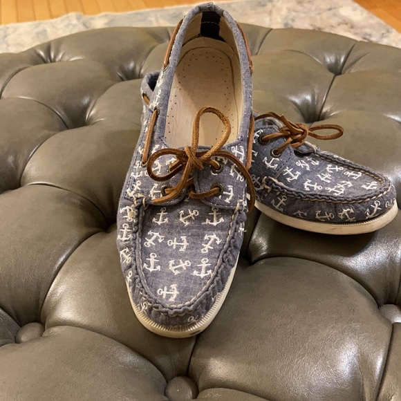 Sperry for J.Crew anchor embroidered boat shoes - Picture 2 of 6